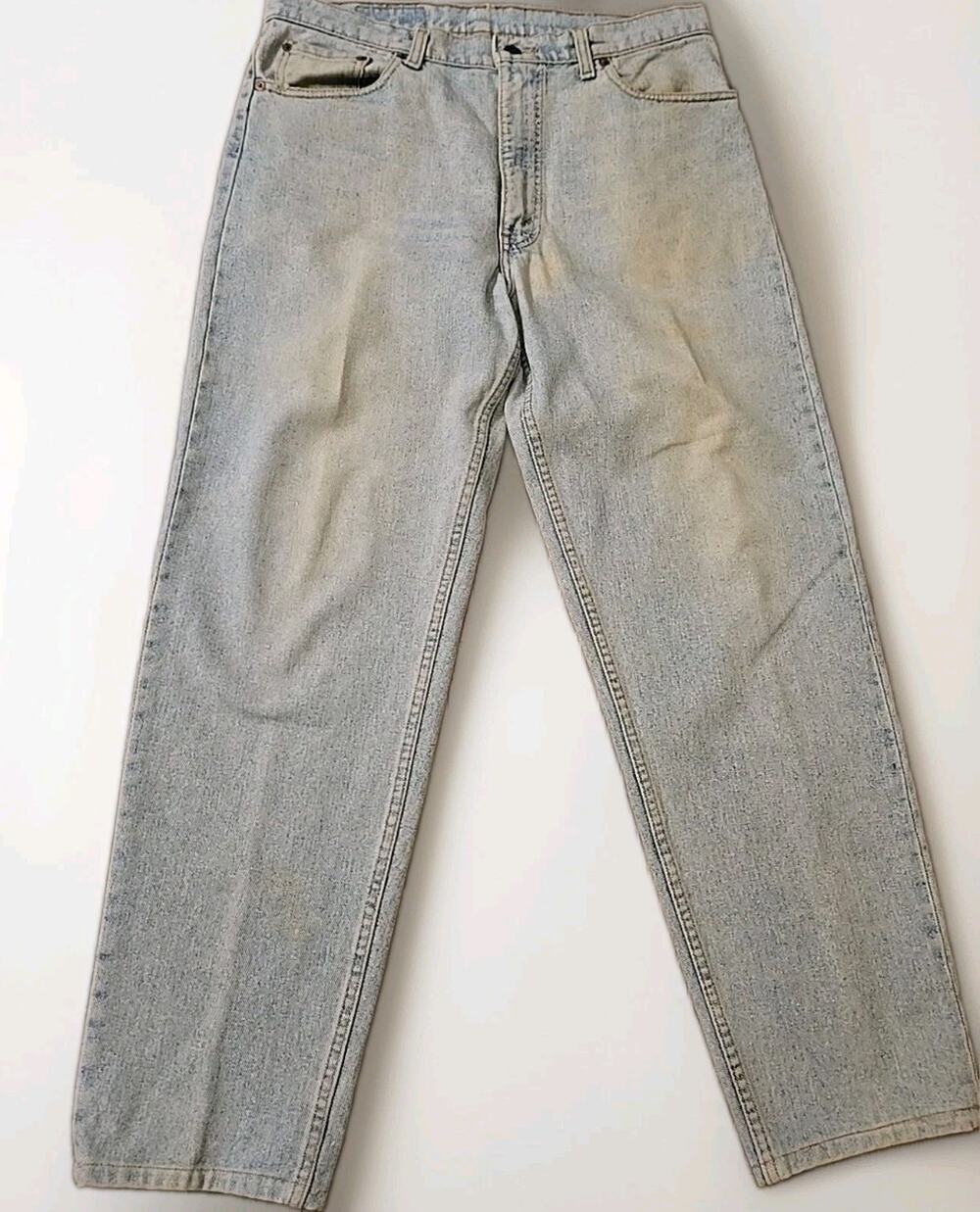 Vintage 1990s Levi's 550 Jeans Men's 36x34 USA Made Light Wash Relaxed Fit